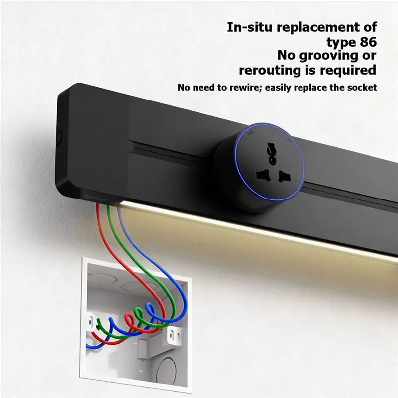 50cm Wall Track Socket 13A Multifunctional Power Strip