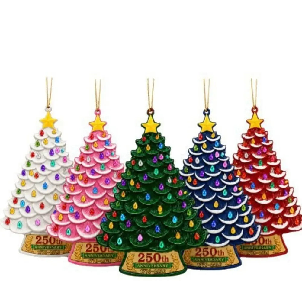 2D Flat Acrylic Christmas Tree Ornaments – Outdoor Rated