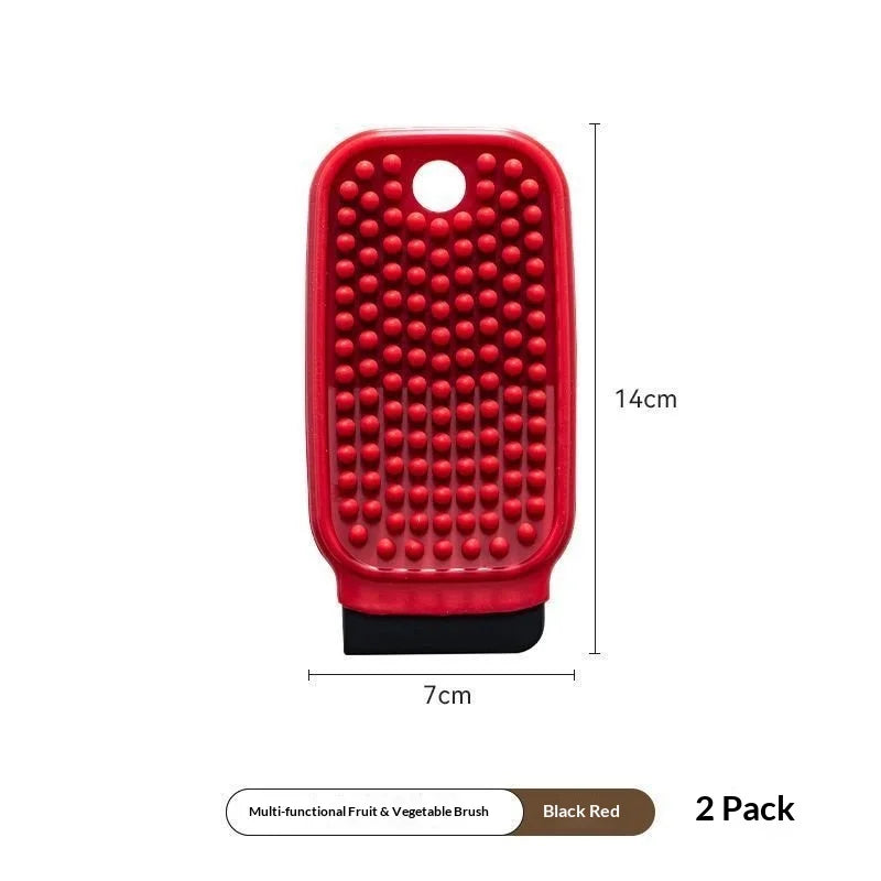 Flexible Silicone Cleaning Brush – Fruit, Veg & Pot Scrubber