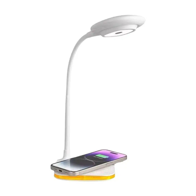 LED Desk Lamp Wireless Charging Flexible Neck 3 Color Modes