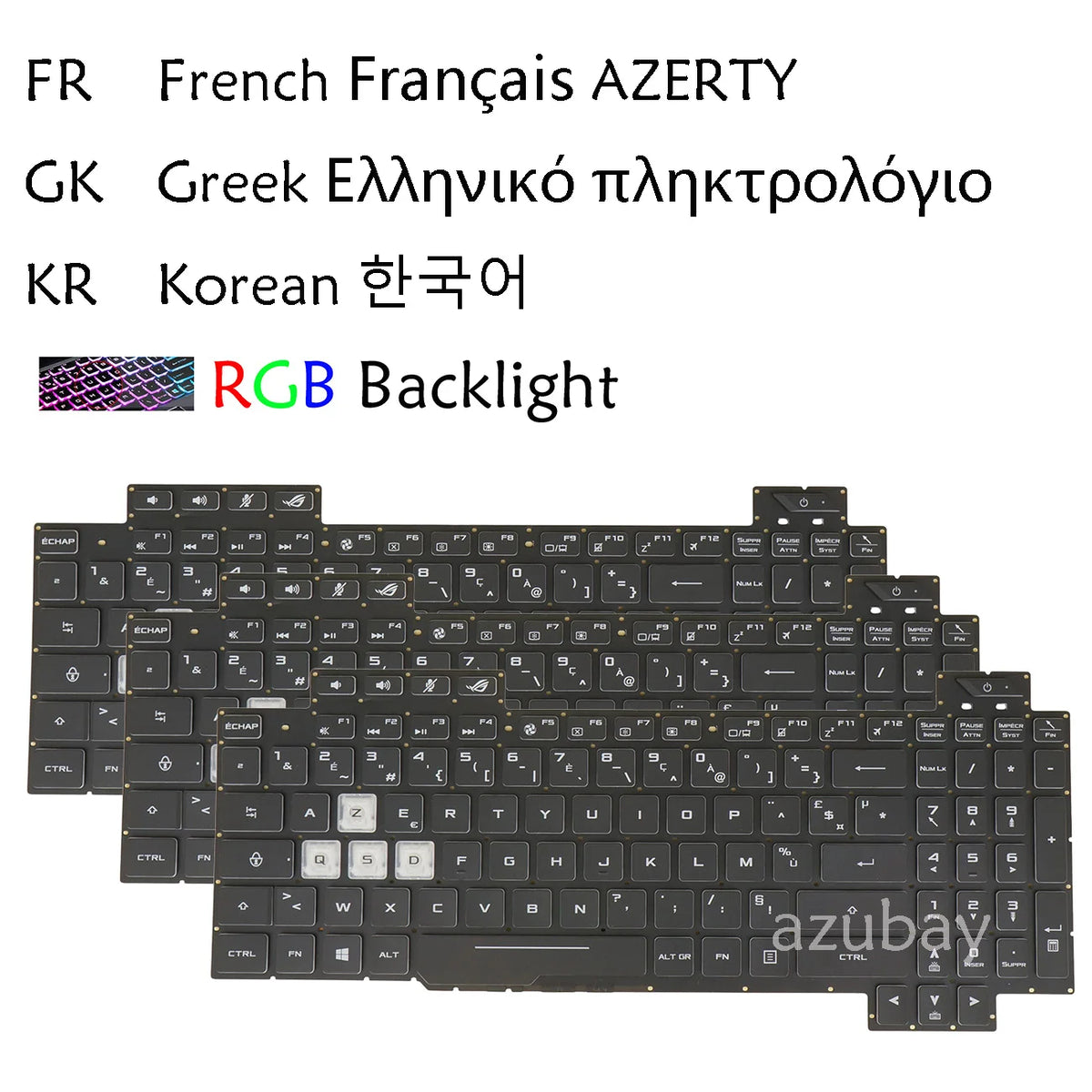 RGB Keyboard for Asus ROG Strix Hero II GL504G GL504GM Series