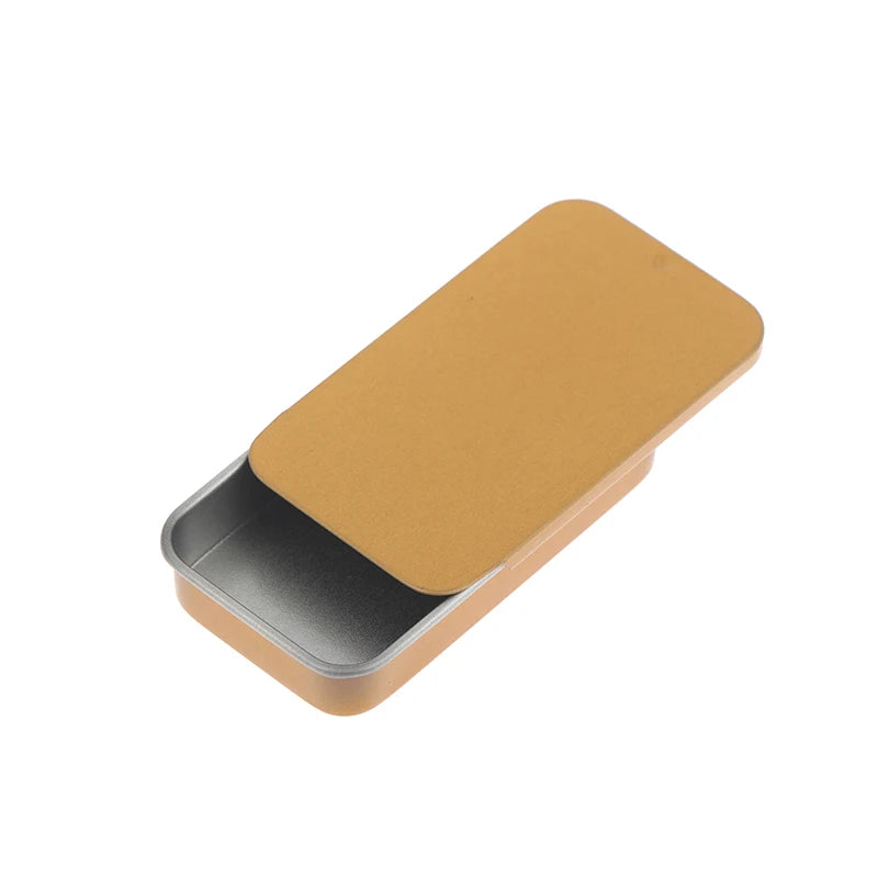 Slide Cover Aluminum Tin Box 60×34mm – Refillable Storage