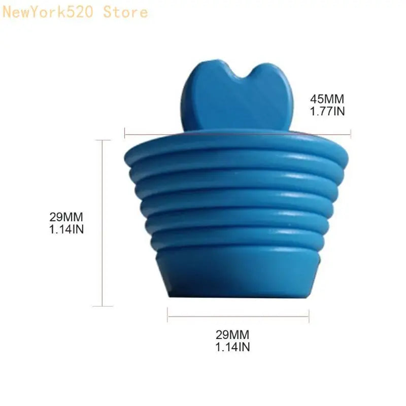 Silicone Tub Stopper Flat Drain Plug – 4 Colors, Universal Fit