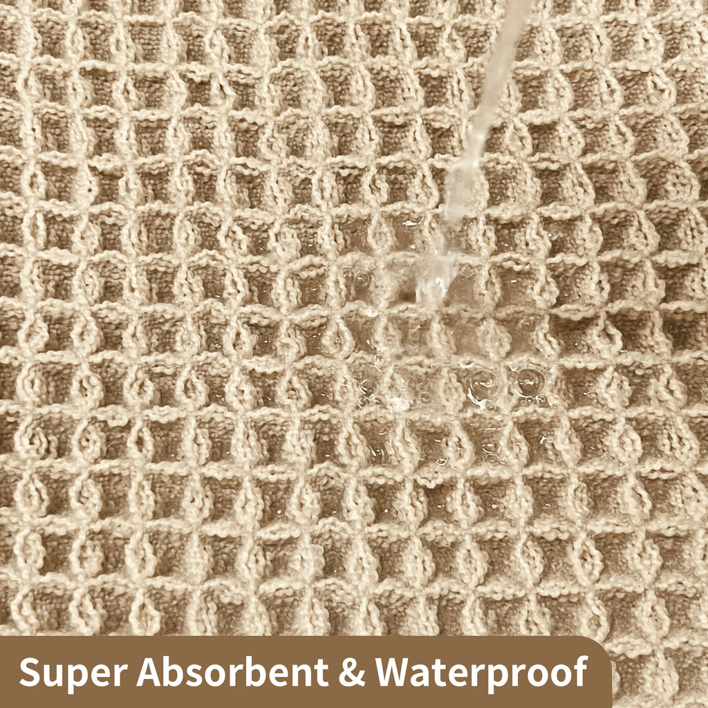 Waffle Boho Bath Rug – Non-Slip, Soft & Absorbent Mat