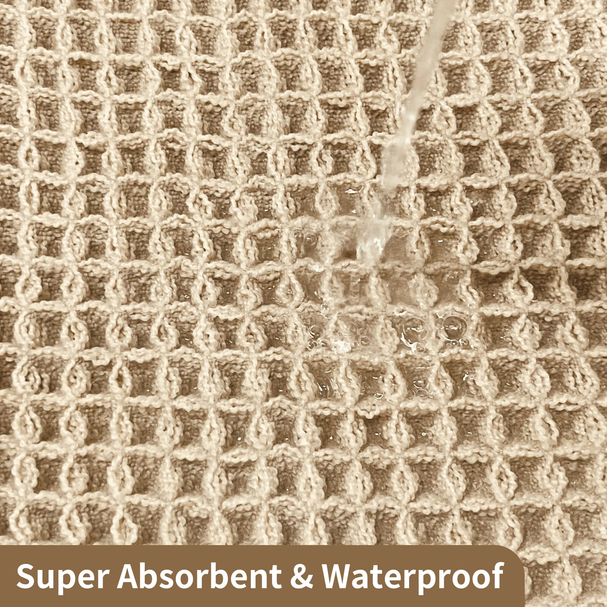 Waffle Boho Bath Rug – Non-Slip, Soft & Absorbent Mat