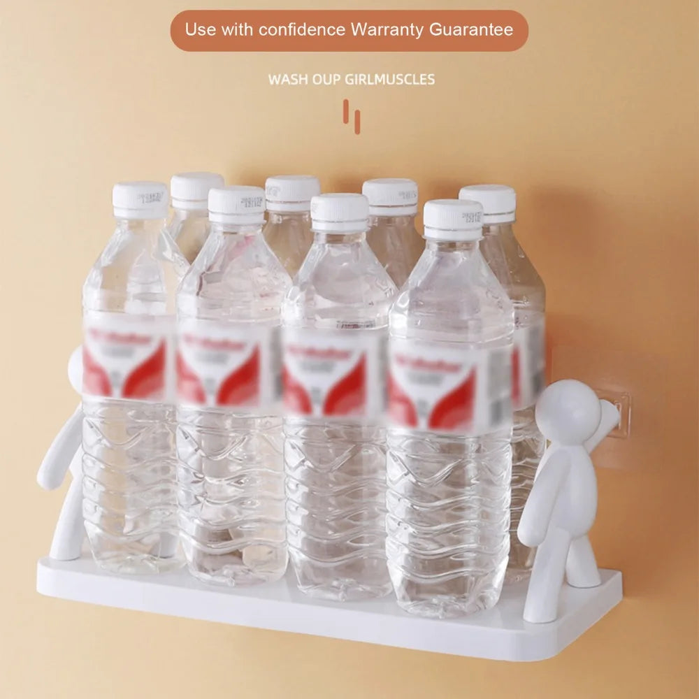Wall Mounted Plastic Storage Shelf – Kitchen & Bathroom Rack