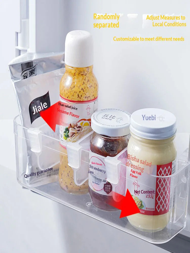 Adjustable Fridge Divider Clips – Refrigerator Shelf Organizer