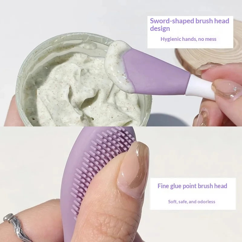 Double-Ended Silicone Face Mask Brush & Cleansing Applicator