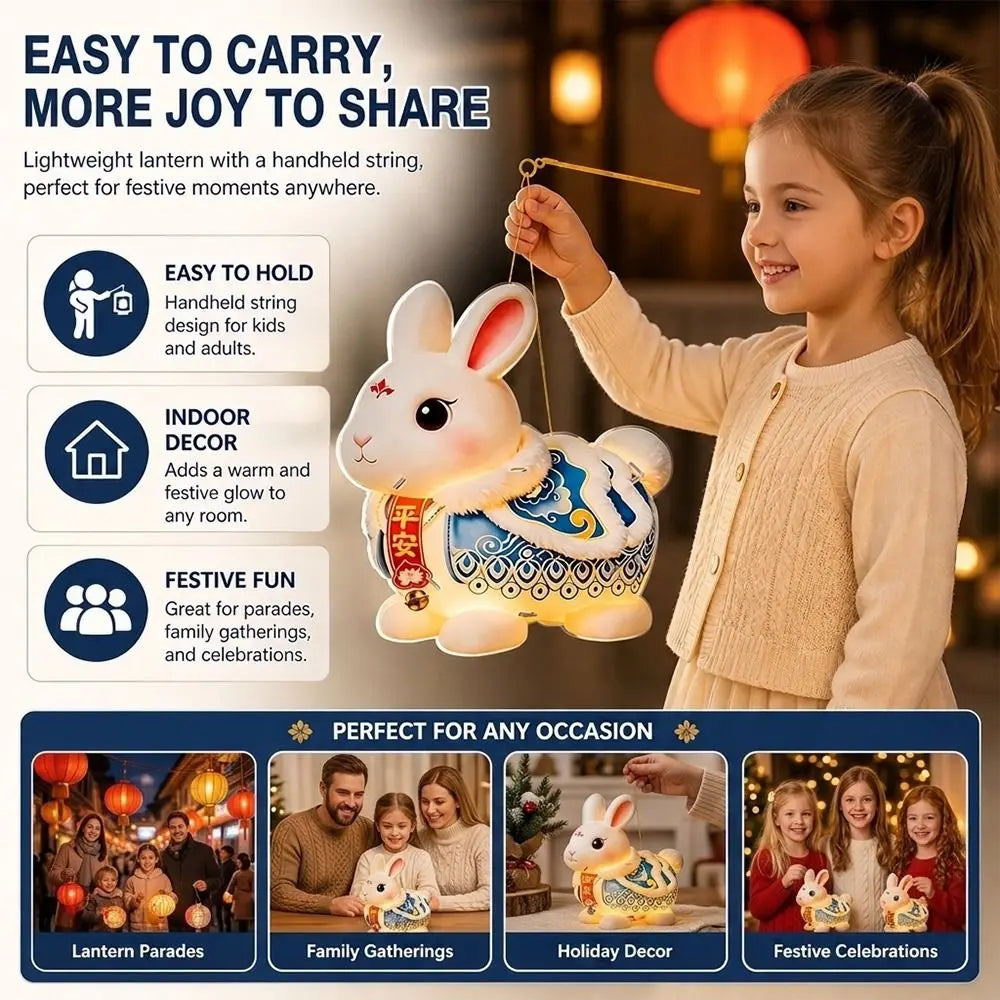 DIY Rabbit Lantern Handheld LED PVC Mid-Autumn Festival Kit