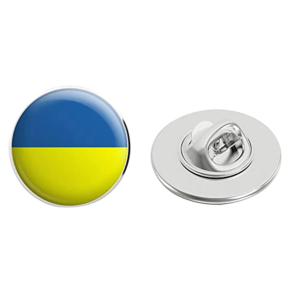 Ukraine Flag Brooch Pin – 1 Inch Patriotic Button Badge
