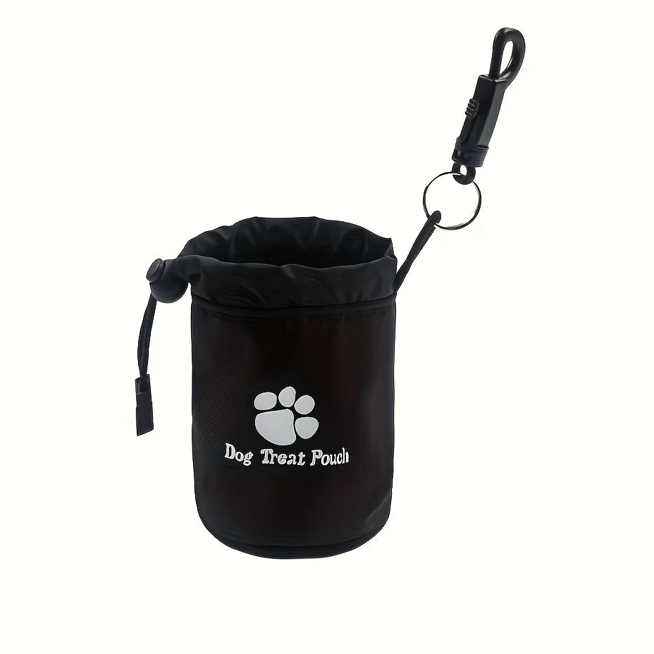 Portable Dog Treat Pouch – Drawstring & Zipper Training Bag