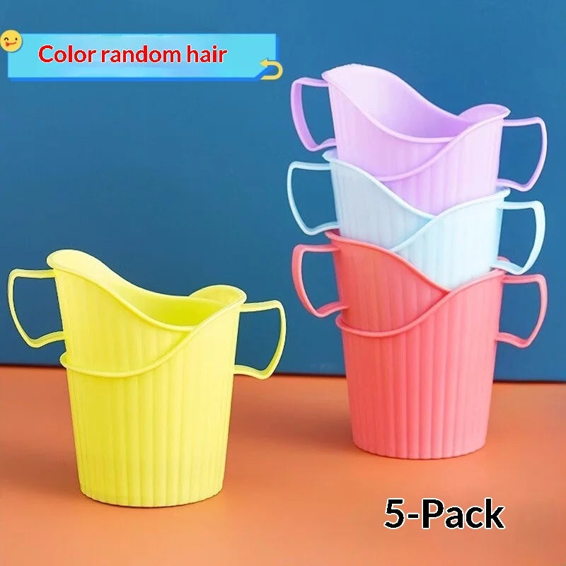 Reusable Plastic Cup Sleeve Holder with Handle – Heat Insulating