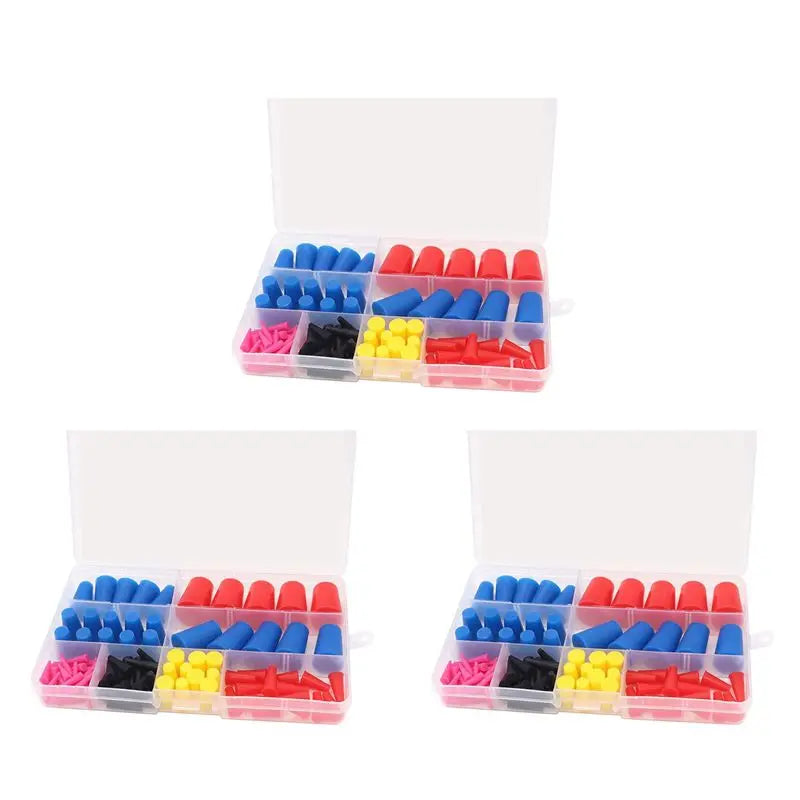 210-Pc Silicone Tapered Plug Kit 1/16"–5/8" for Powder Coating