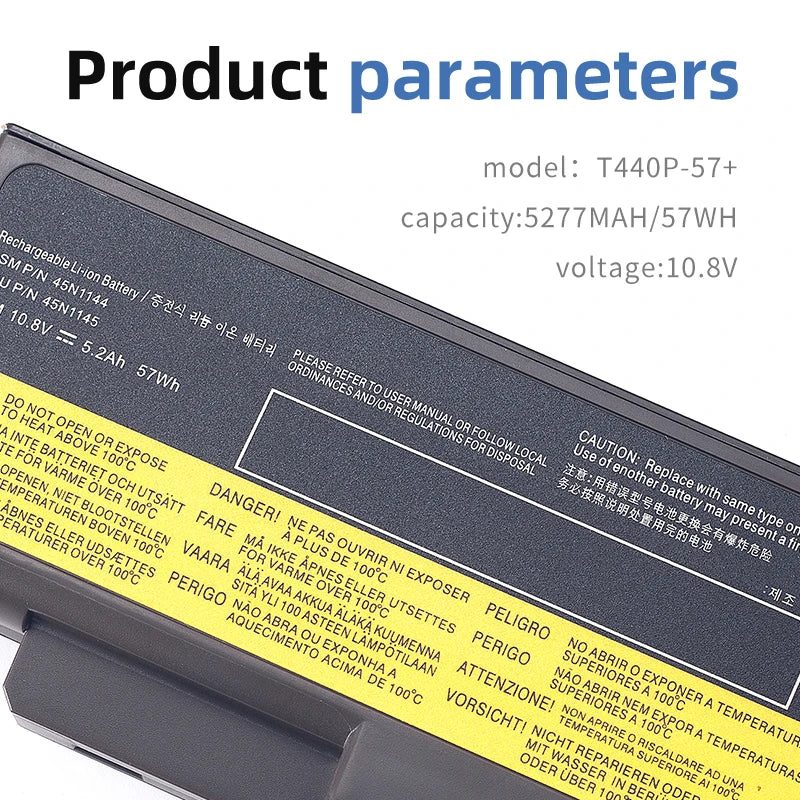 6-Cell Battery for Lenovo ThinkPad T440P T540P W540 L440 45N1144