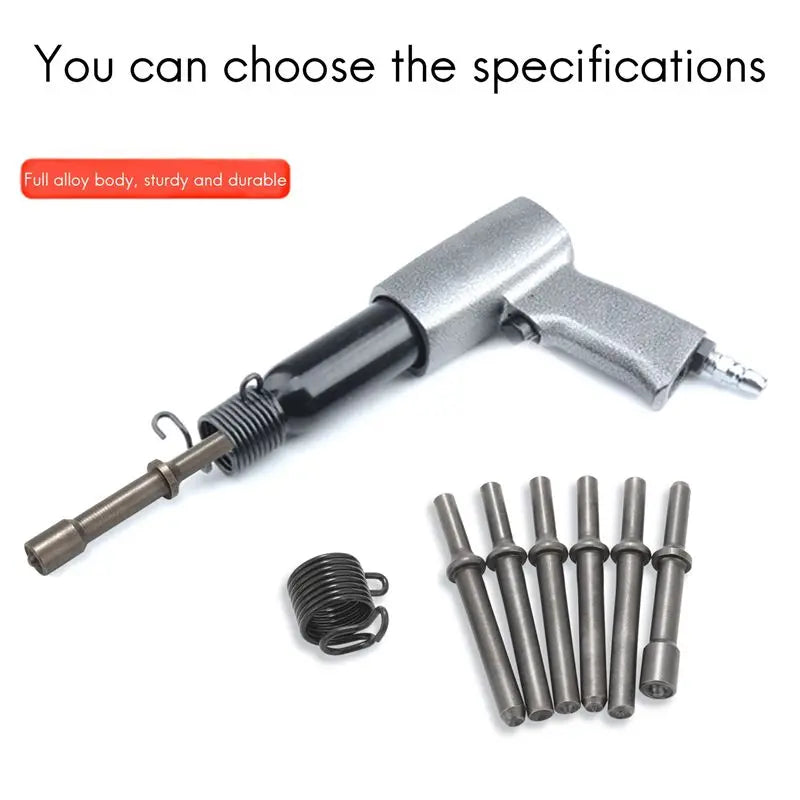 14-Pc Pneumatic Air Rivet Hammer Chisel Kit – Heavy Duty