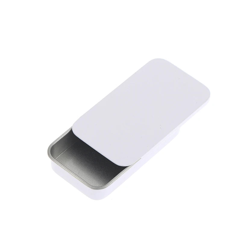 Slide Cover Aluminum Tin Box 60×34mm – Refillable Storage