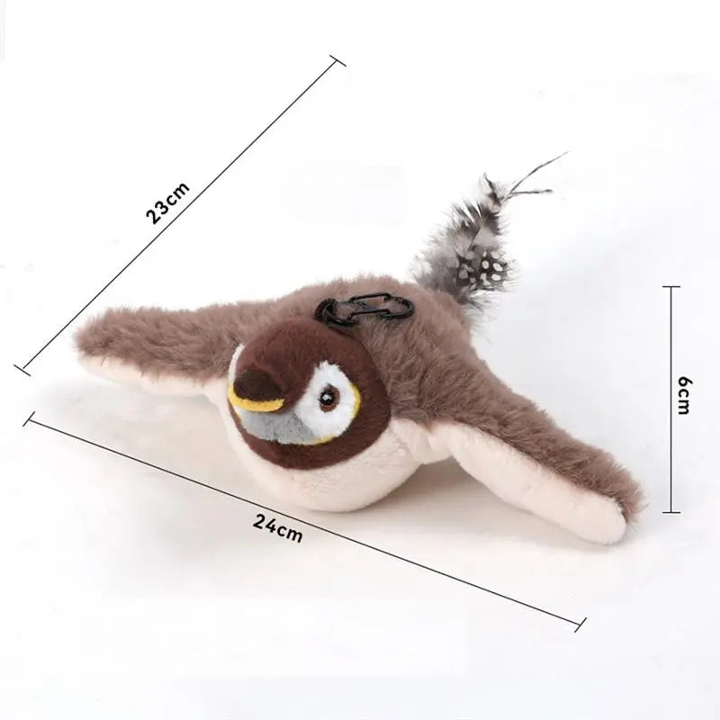 Interactive Chirping Bird Cat Toy – Electric Flapping Wings