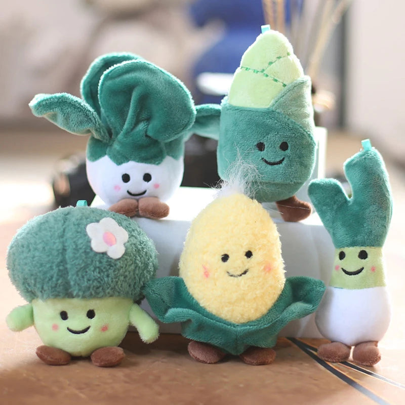 Vegetable Plush Toy Keychain – Cabbage Corn Broccoli Stuffed Doll