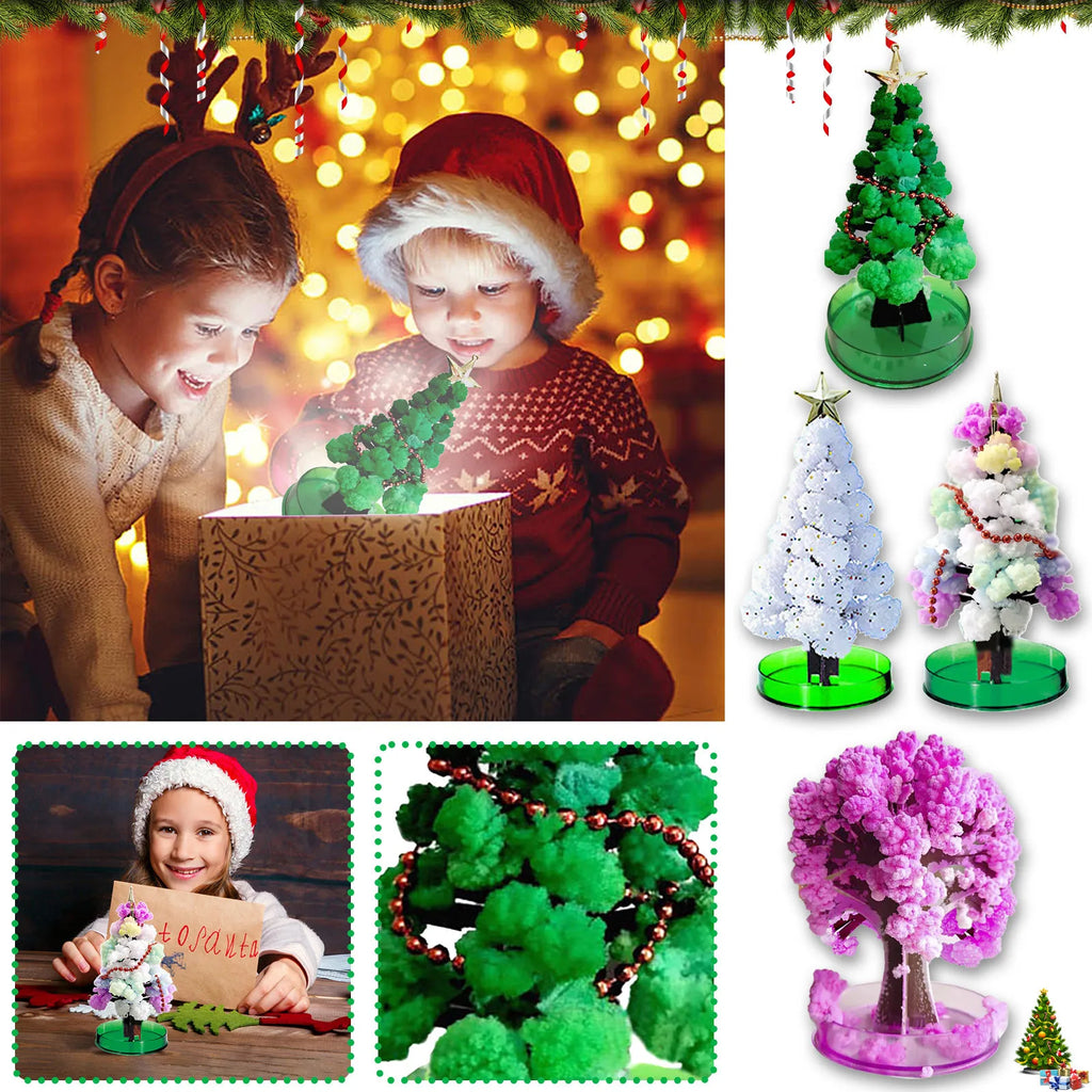 Magic Growing Crystal Christmas Tree Science Kit | Holiday Decor