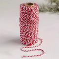 2-Pack 100m Red & White Christmas Braided Craft Rope – Festive Cord