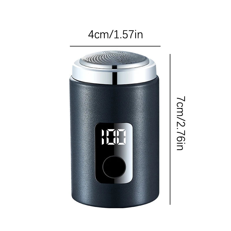 Mini Men's Electric Shaver USB-C Rechargeable Power Display