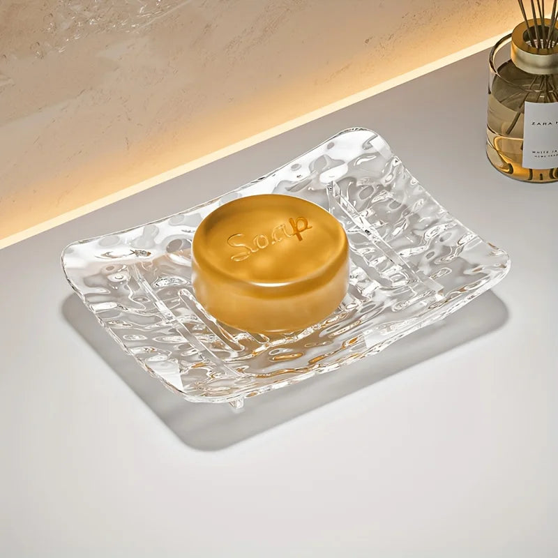 Glacier Pattern Self-Draining Soap Dish – Plastic Resin