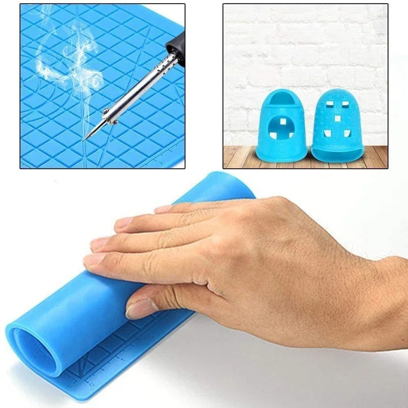 3D Pen Silicone Mat & Drawing Template Pad with Finger Sleeves