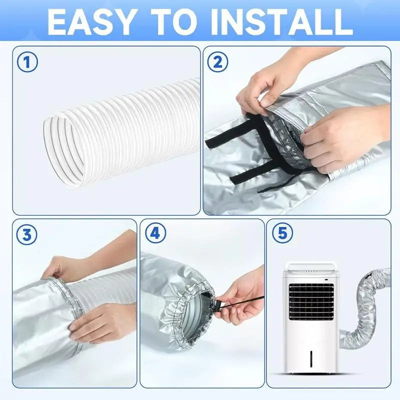 Insulated Portable AC Exhaust Duct Hose Sleeve | Gmarty