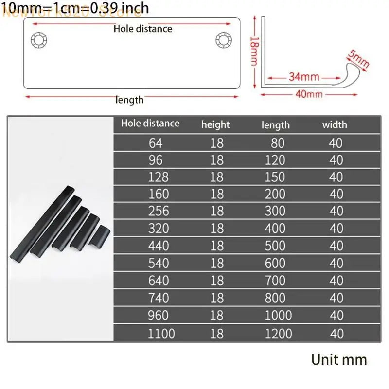 Aluminum Alloy Concealed Cabinet Drawer Pulls – Multi-Size