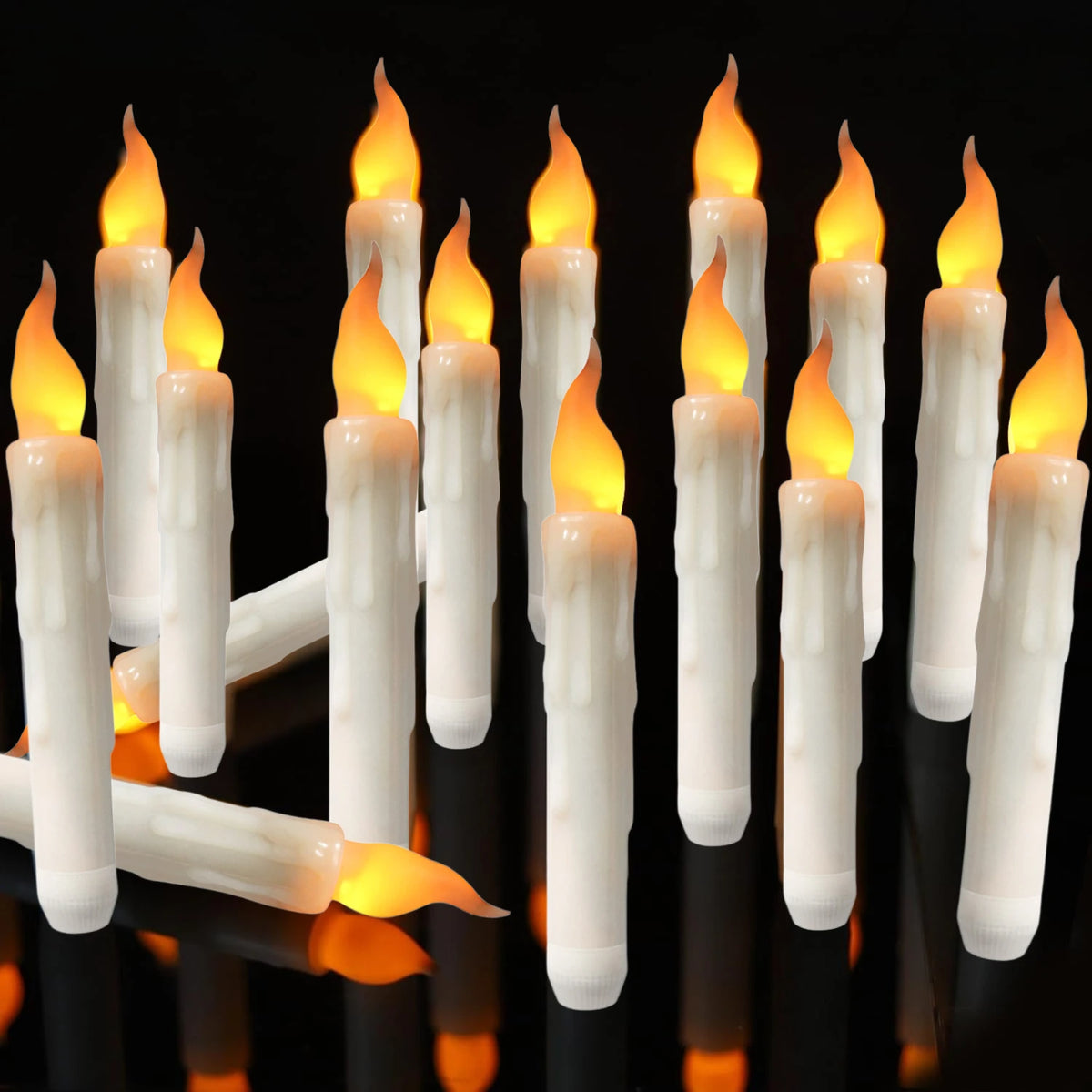 Flameless LED Taper Candles Battery Operated – Set of 6–36