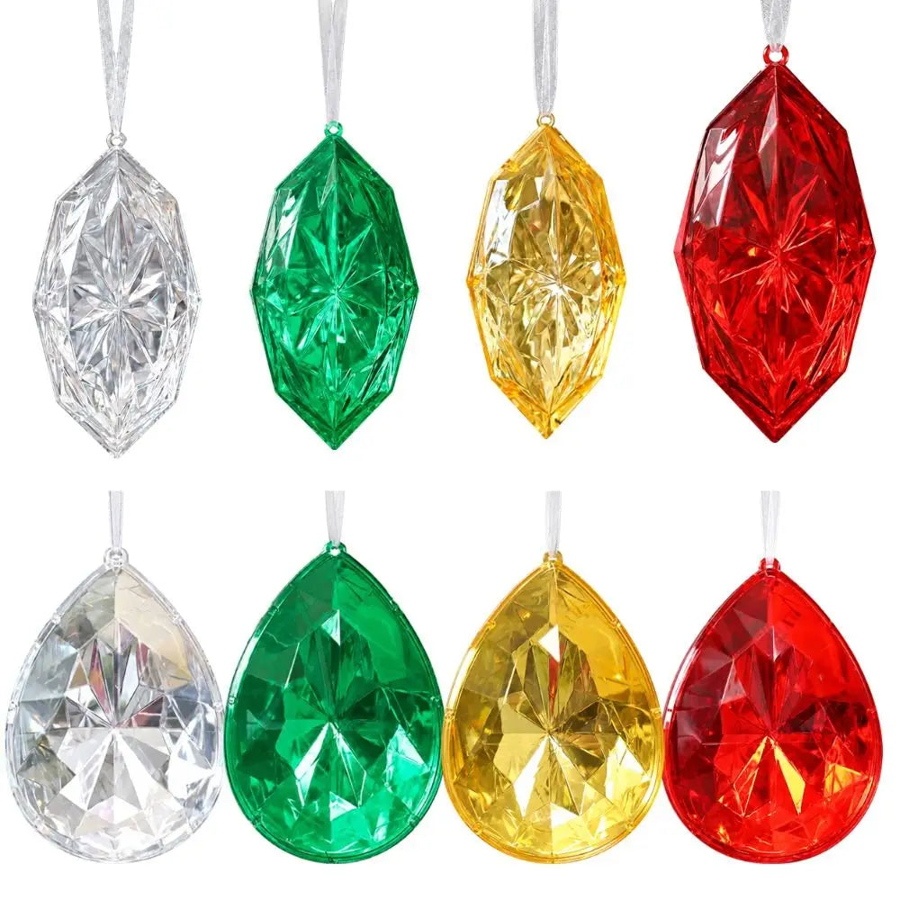 Faceted Diamond Crystal Christmas Tree Ornament – Multicolor