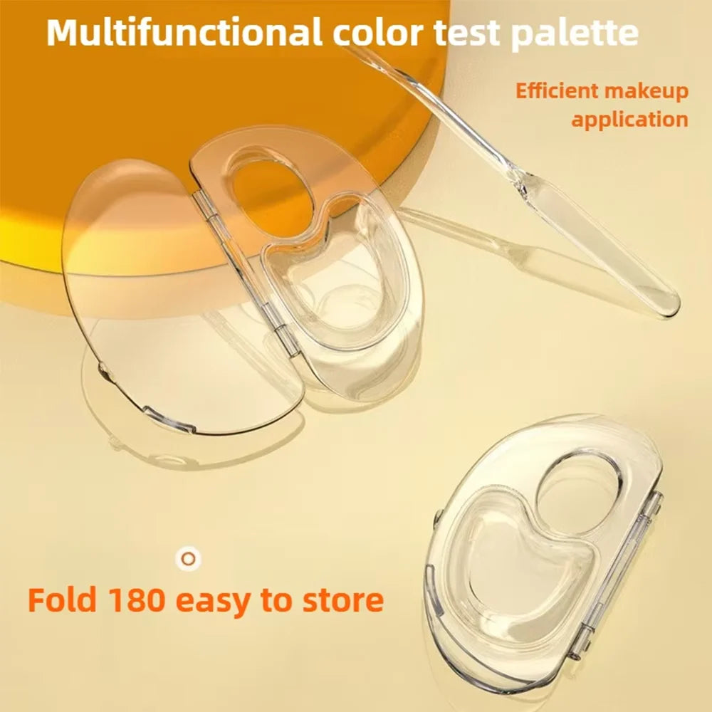Foldable Acrylic Foundation Mixing Palette & Spatula Set