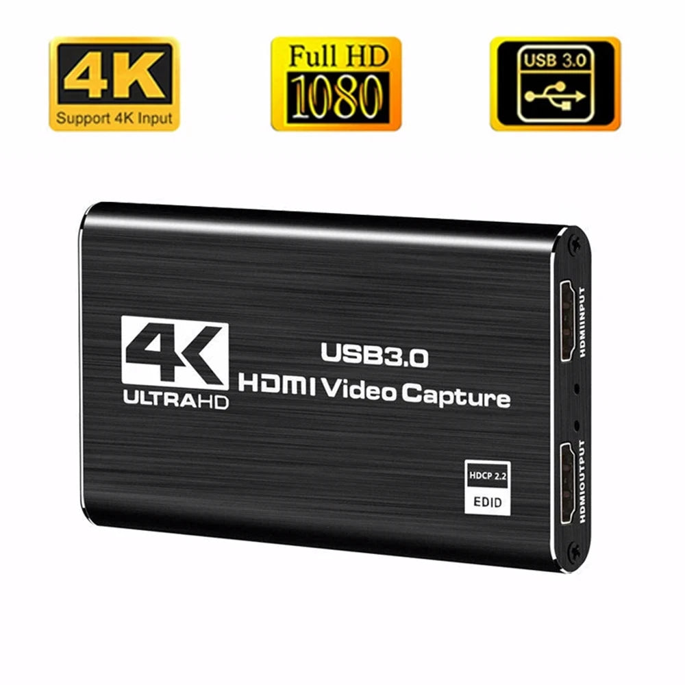 4K 1080p 60fps Video Capture Card – USB 3.0 Live Streaming