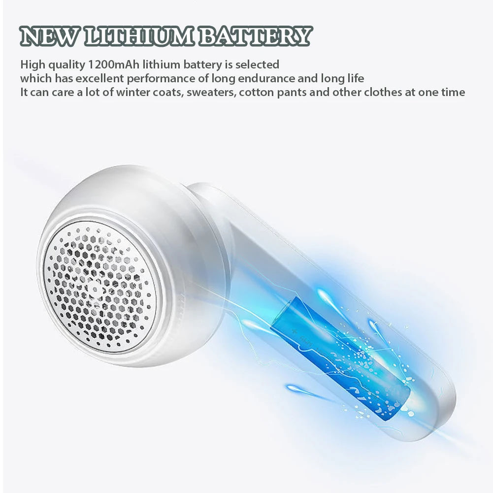 USB Rechargeable Electric Lint Remover – 6-Blade Fabric Shaver