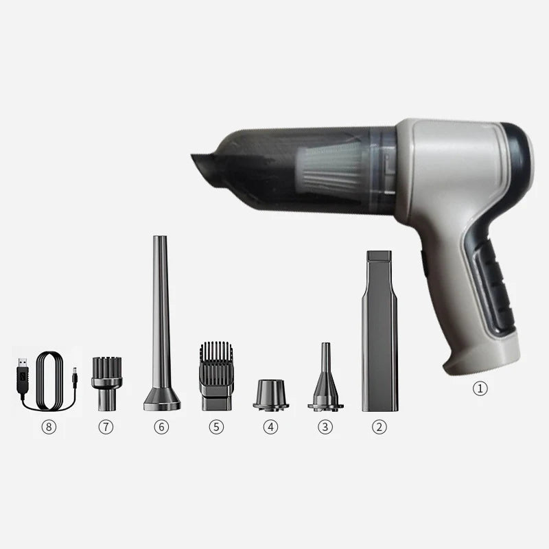 Wireless Handheld Vacuum Cleaner – 6 Heads, Wet & Dry