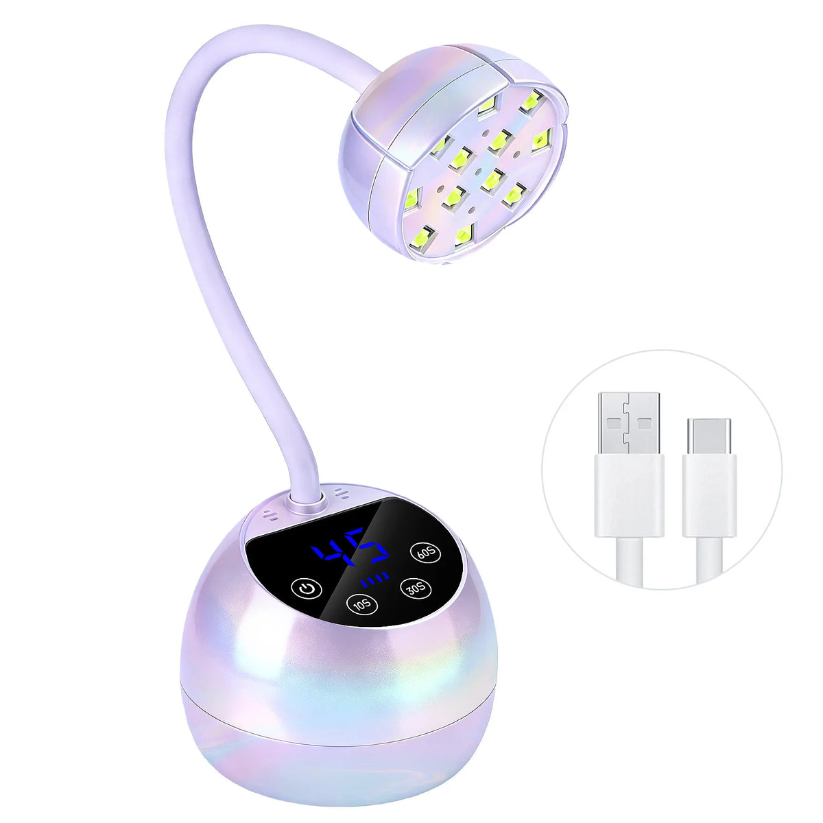 UV LED Nail Lamp 360° Bendable Auto-Sensing Fast Cure Dryer