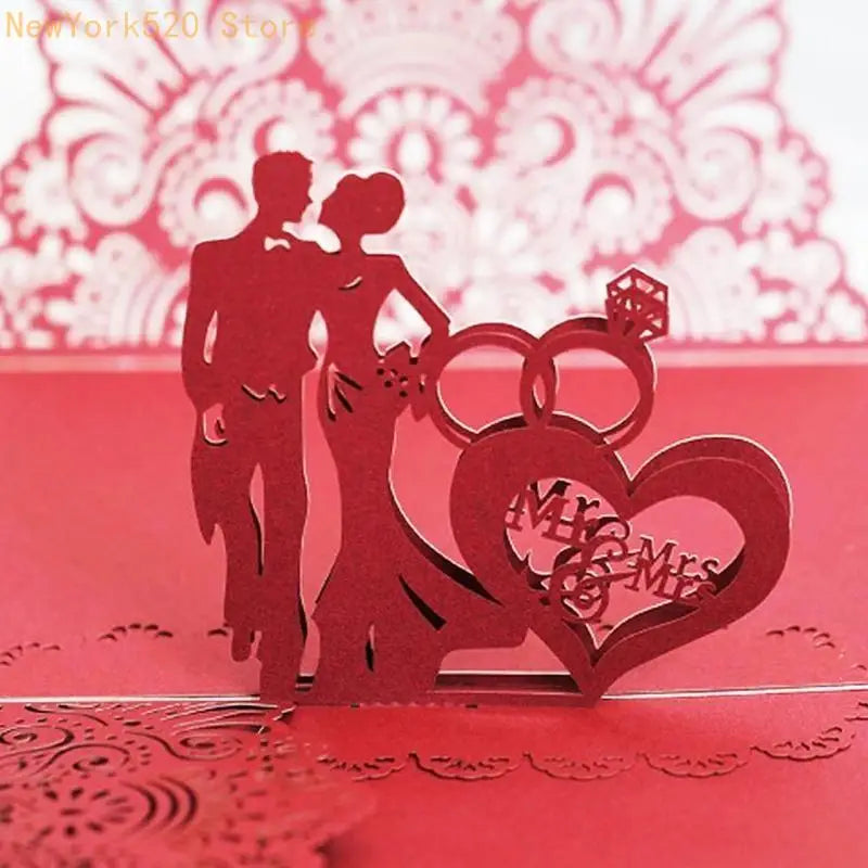 Bride & Groom Ring Metal Cutting Die Stencil – Wedding Crafts