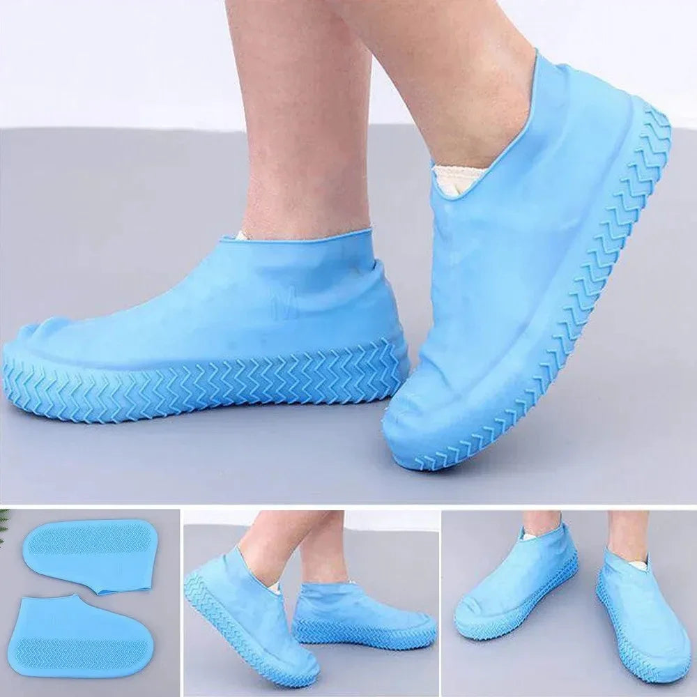 Silicone Waterproof Rain Shoe Covers – Non-Slip Overshoes M/L