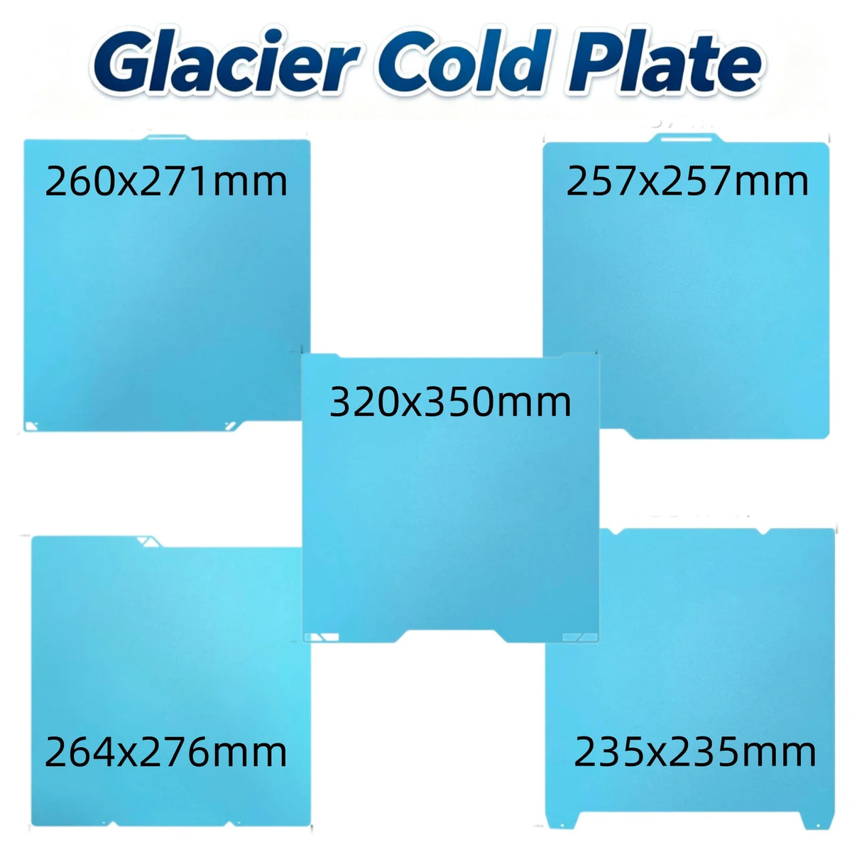 Glacier Cold Plate for Bambu Lab A1 P1 X1 Creality K1 Ender 3