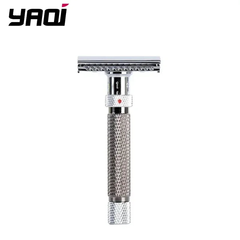 YAQI The Final Cut Adjustable Safety Razor – Chrome & Gunmetal
