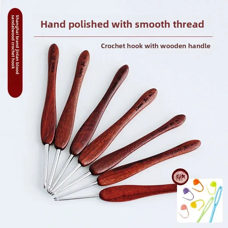 Sandalwood Micro Crochet Hook Set – 0.1 to 3.5mm Sizes