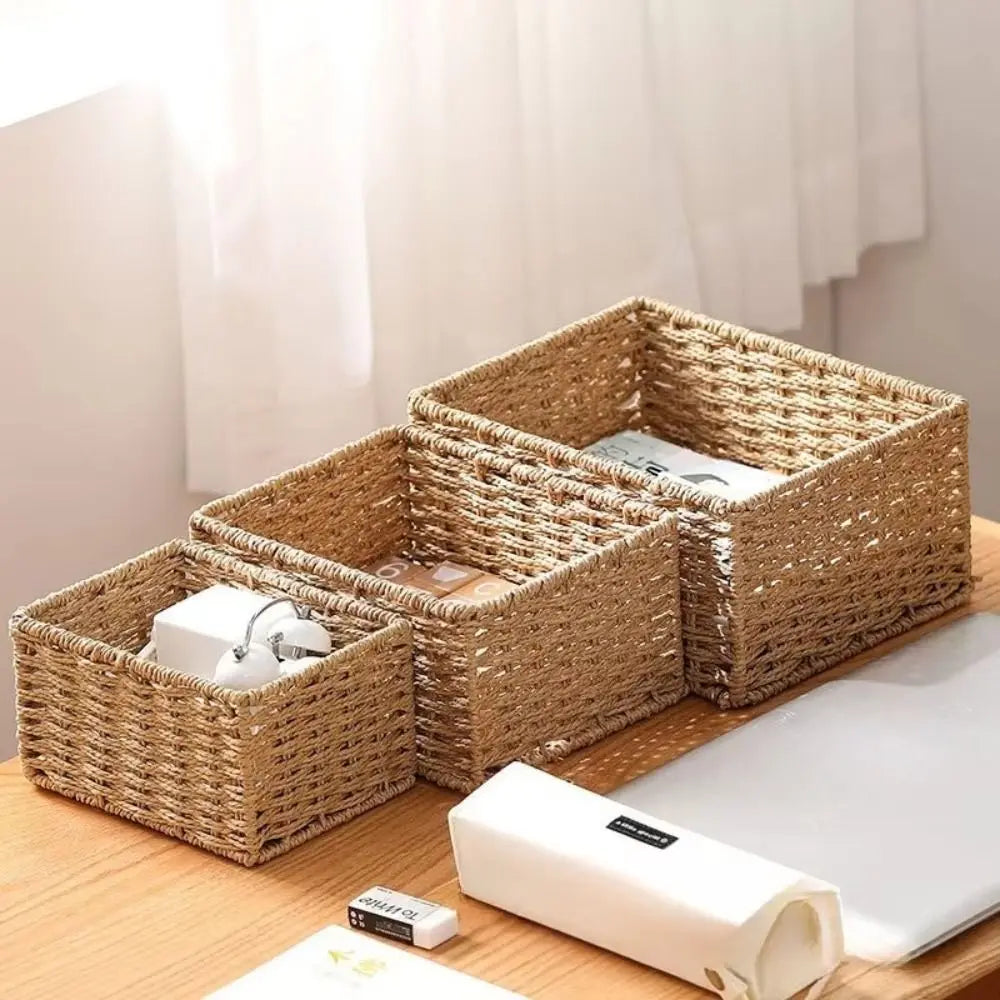 Handmade Woven Storage Basket – Large Capacity Organizer