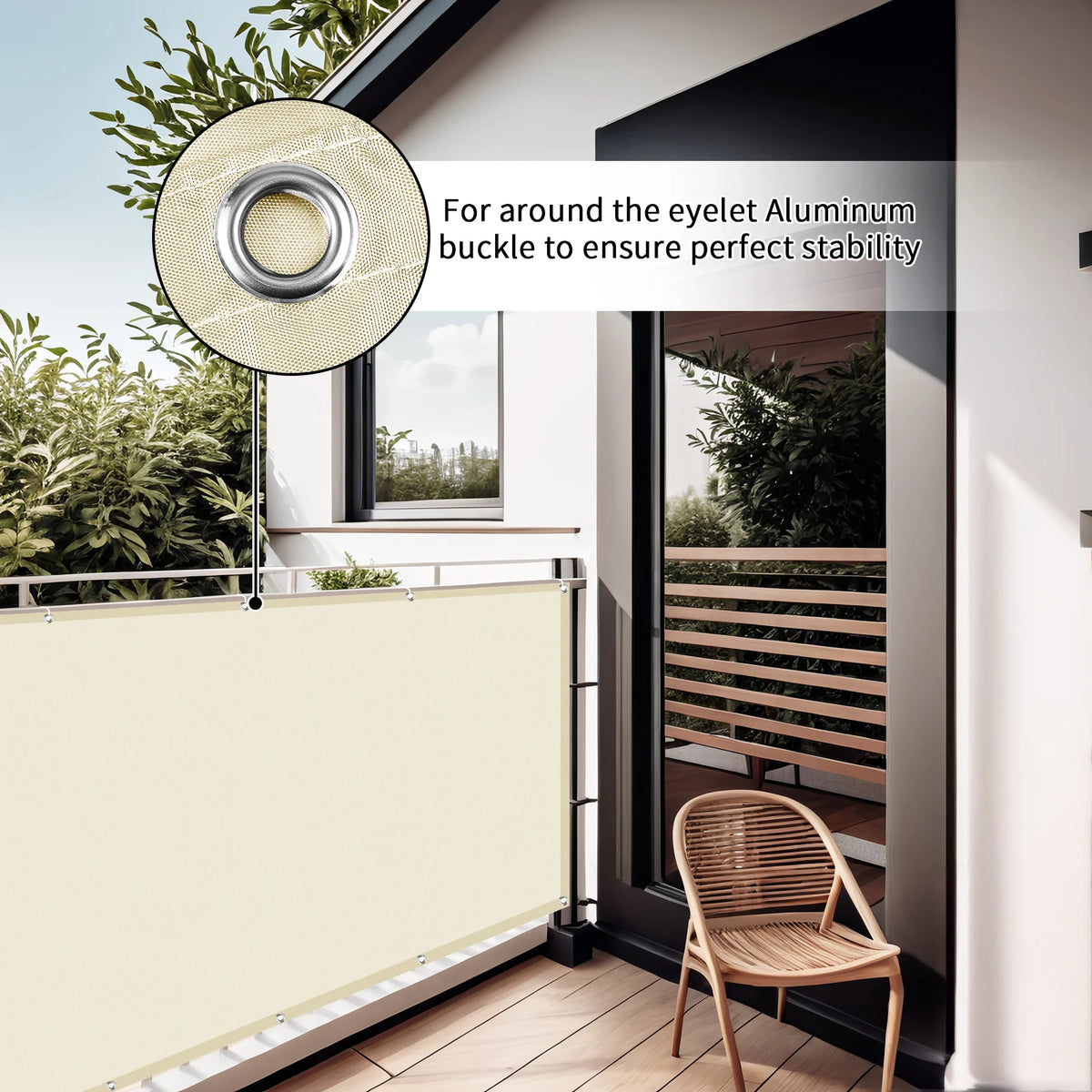 Waterproof UV-Resistant Balcony Privacy Screen – Oxford Cloth