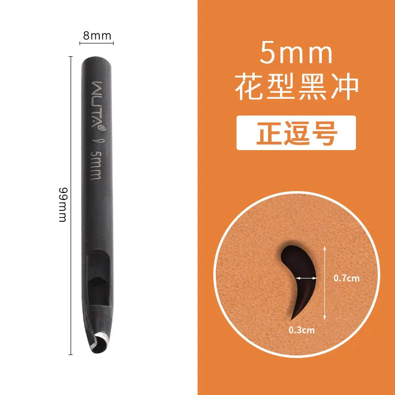 Special-Shaped Leather Punch Set – Floral Star & U-Shape Dies