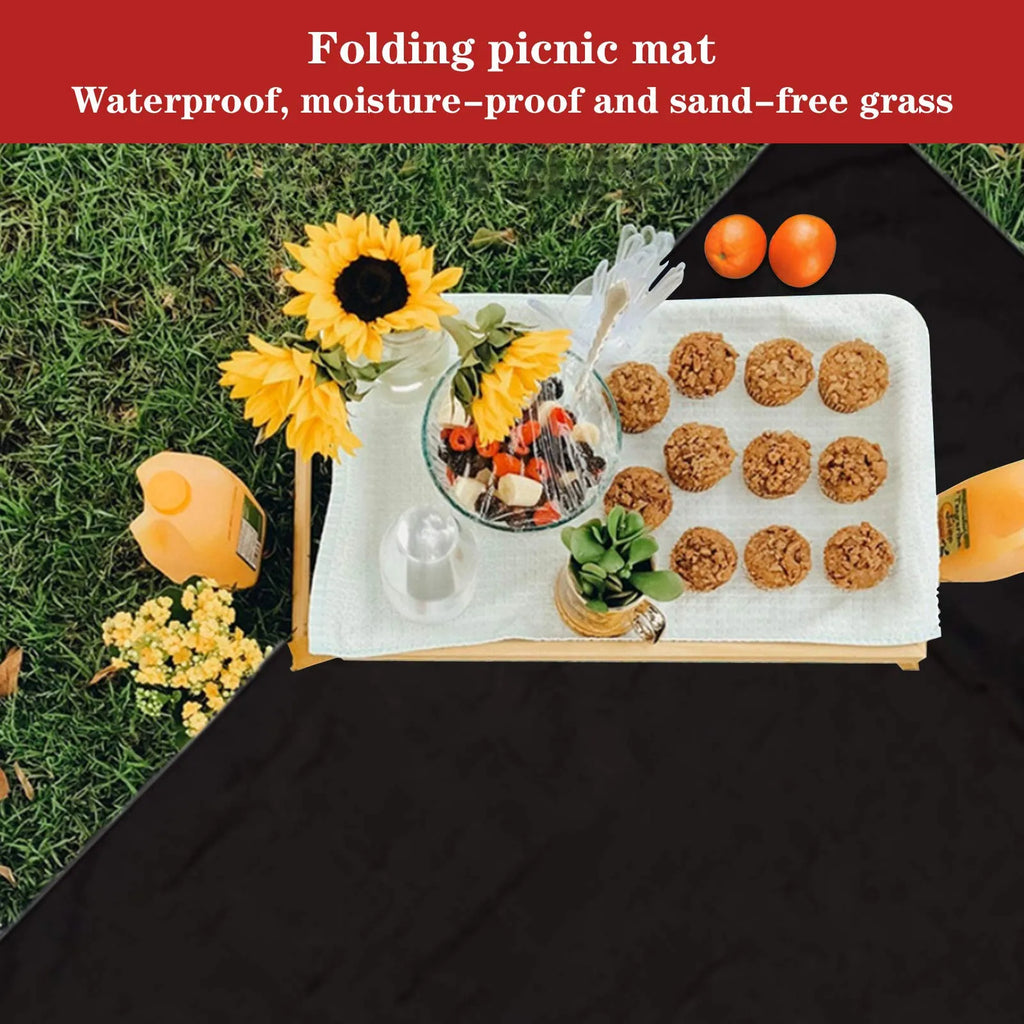 Portable Pocket Beach Mat Foldable Sandproof Waterproof Picnic Blanket