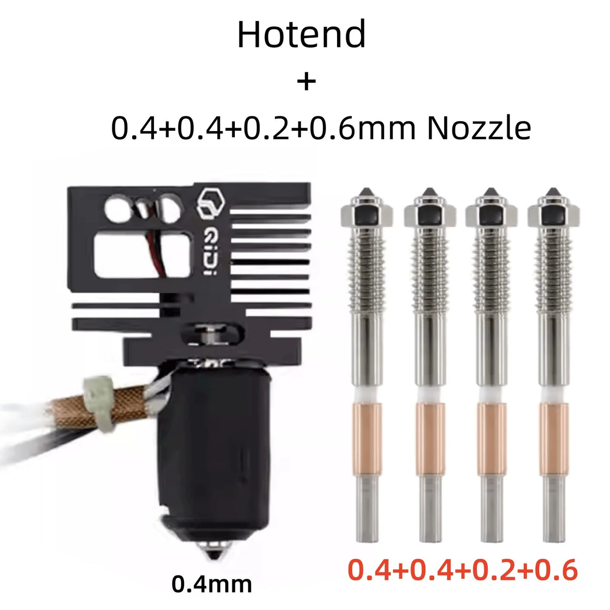 QIDI Q2 Hotend Bimetallic Replacement Nozzle 0.2–0.8mm