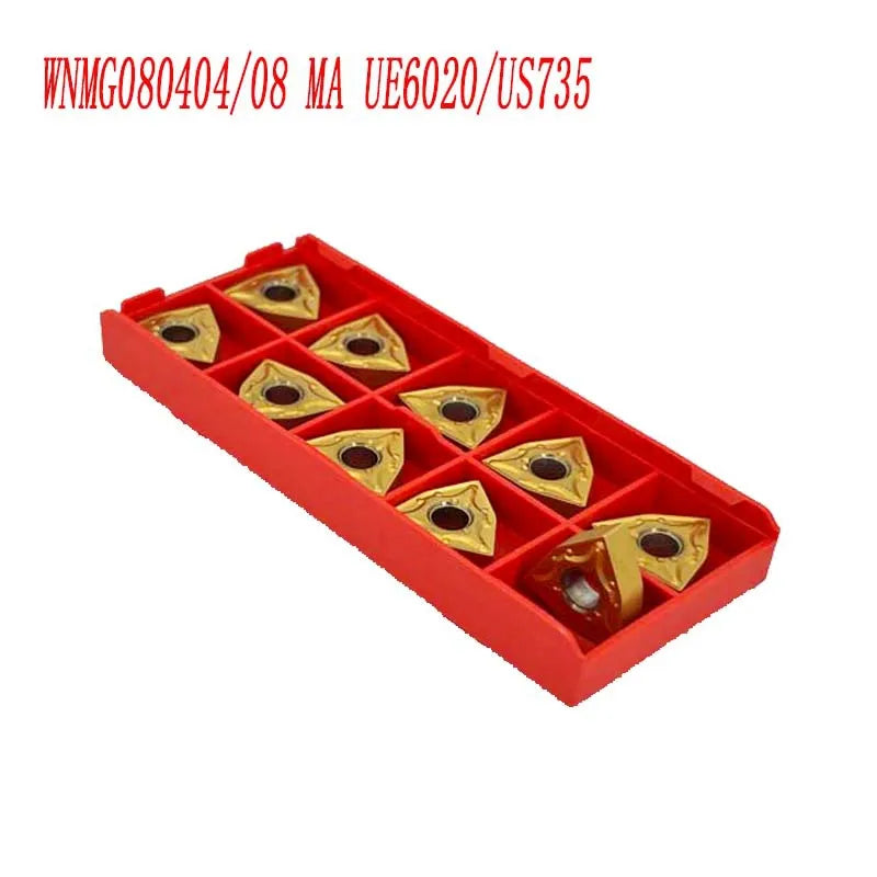 10PCS WNMG080404/08-MA Carbide CNC Turning Inserts UE6020 US735