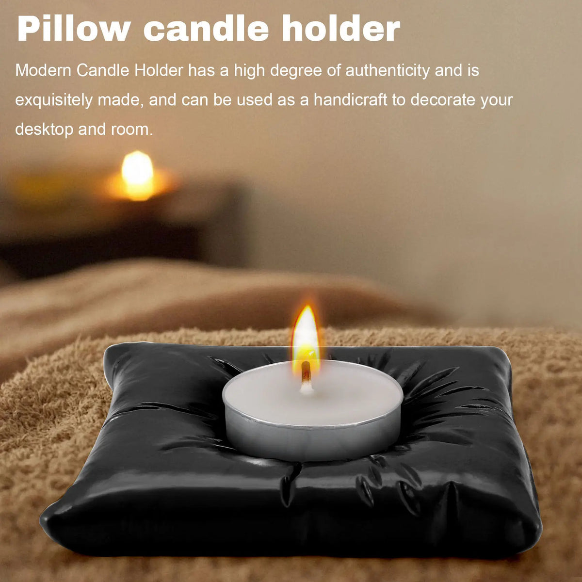 Pillow Shape Resin Candle Holder & Jewelry Storage Tray