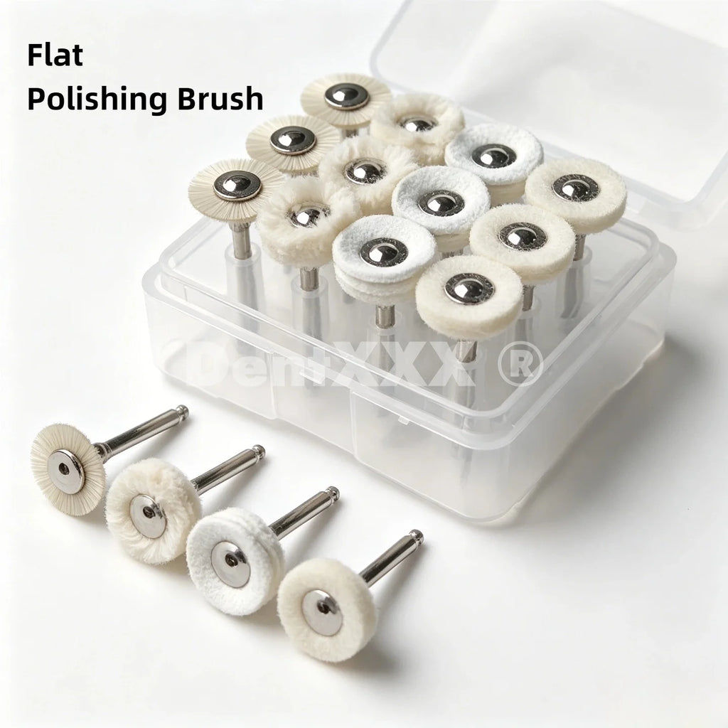 12-Pc Flat Polishing Brush Set – 4 Types Abrasive Wheels for Metal