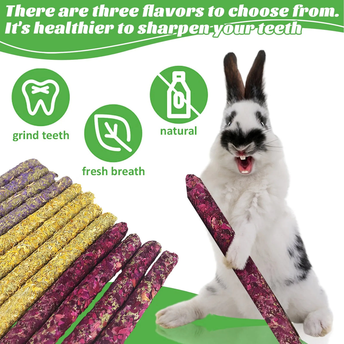Natural Petal Grass Chew Sticks for Rabbits & Hamsters